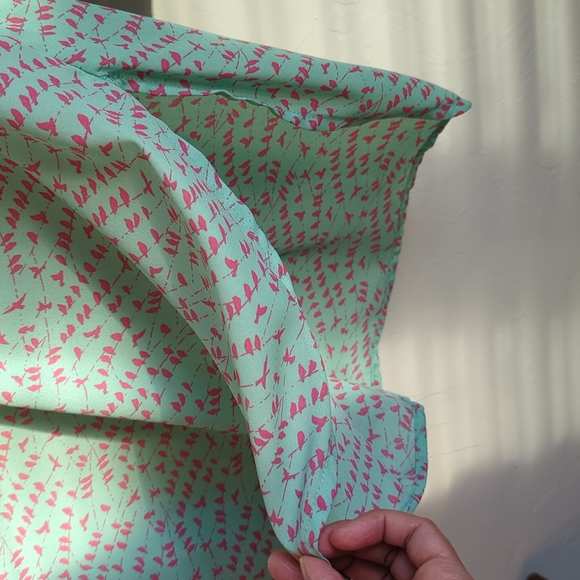 POMELO Pink Birds Print Top Size M. - Picture 9 of 12